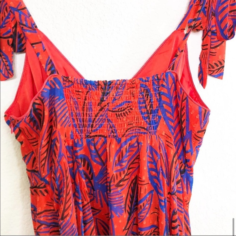 Alexis x Target orange blue tropical dress - Picture 7 of 11